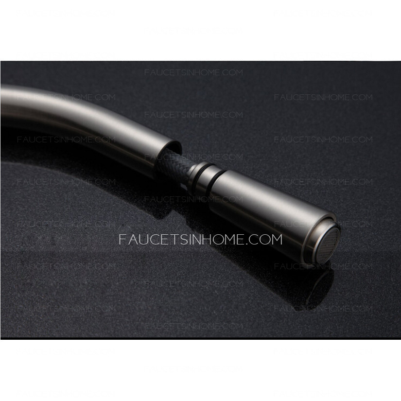 Expensive Pullout Brushed Nickel Rotatable Kitchen Faucet