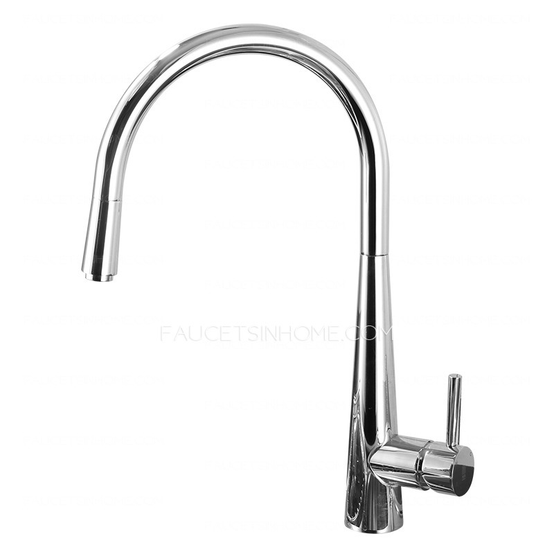 Designed Pullout High Arc Copper Kitchen Faucet On Sale