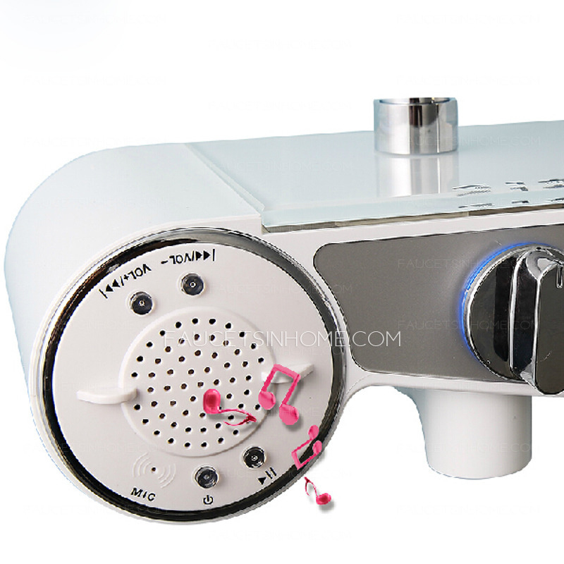 High End Square Shaped Bluetooth Music Shower Faucet System