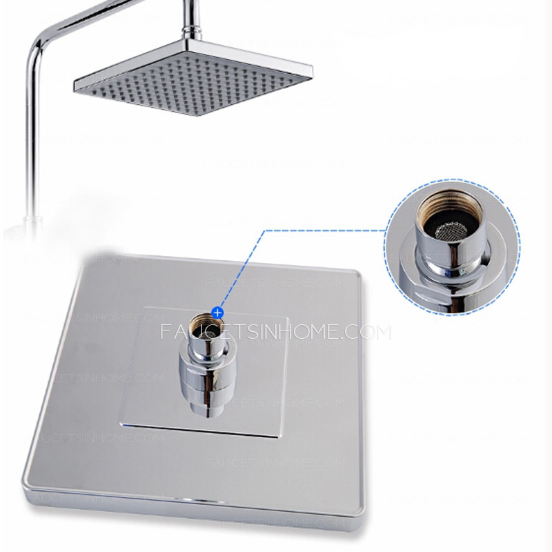 High End Square Shaped Bluetooth Music Shower Faucet System