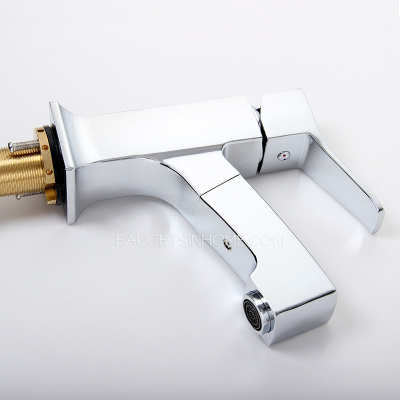 New Arrival Suqare Shaped Pull Out Bathroom Sink Faucet