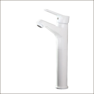 Artistic White Painting Vessel Mount Heightening Sink Faucet Bathroom