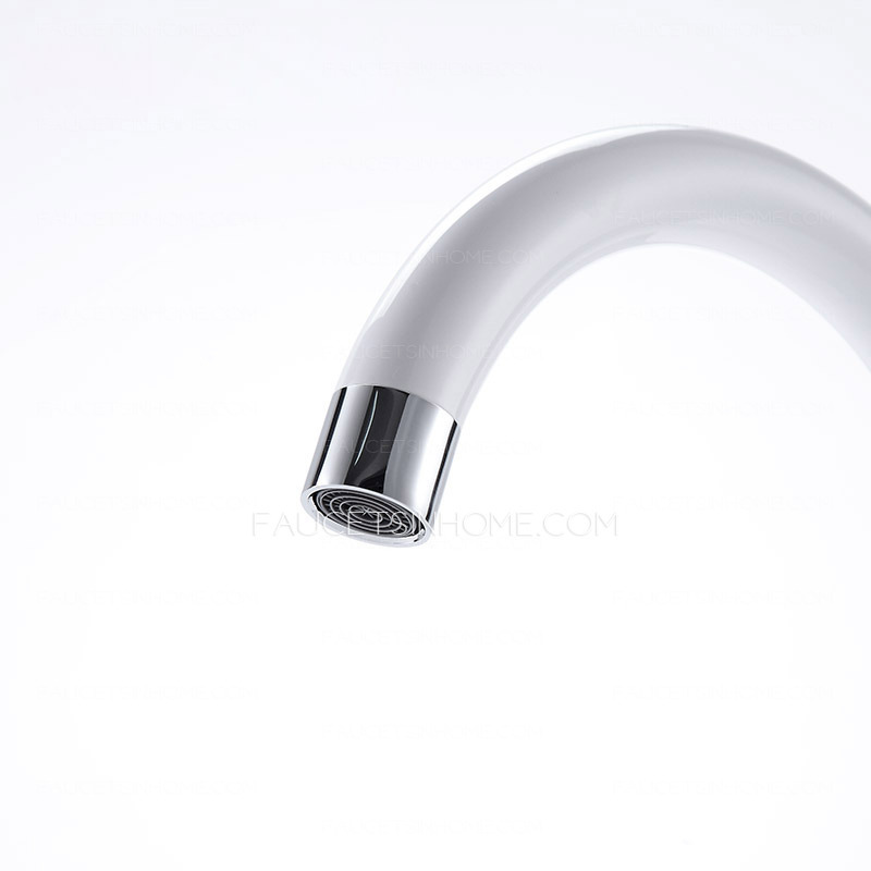 Cheap Rotatable Copper White Painting Bathroom Faucet On Sale