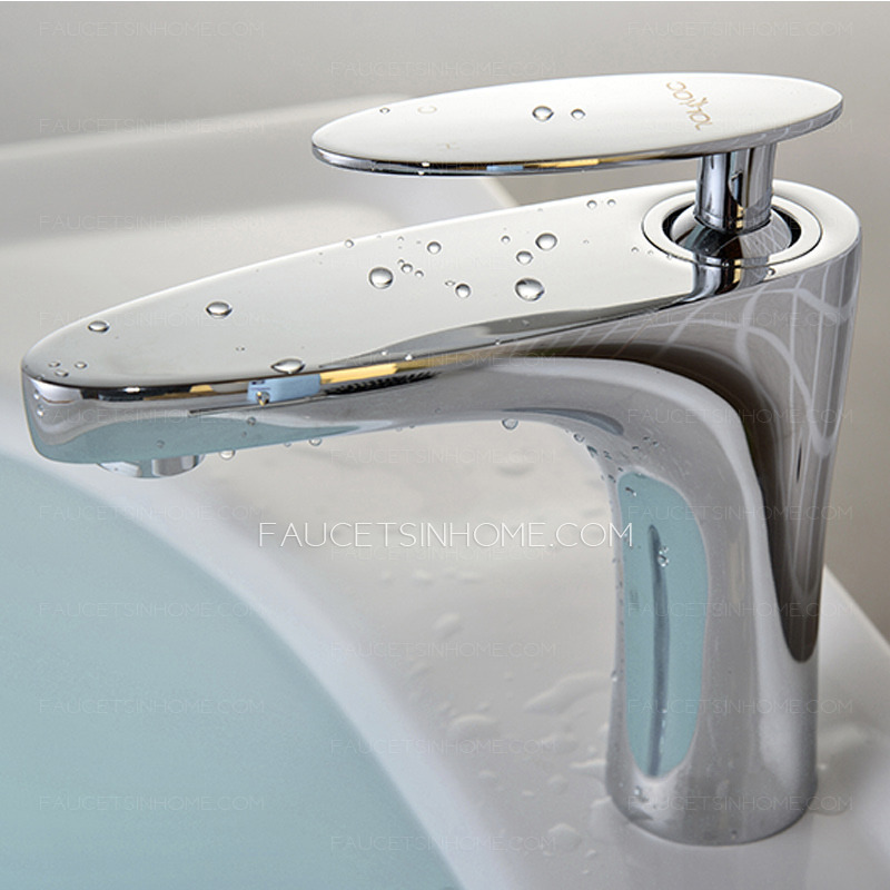 Chic Chrome Silver Filtering Copper Bathroom Sink Faucet