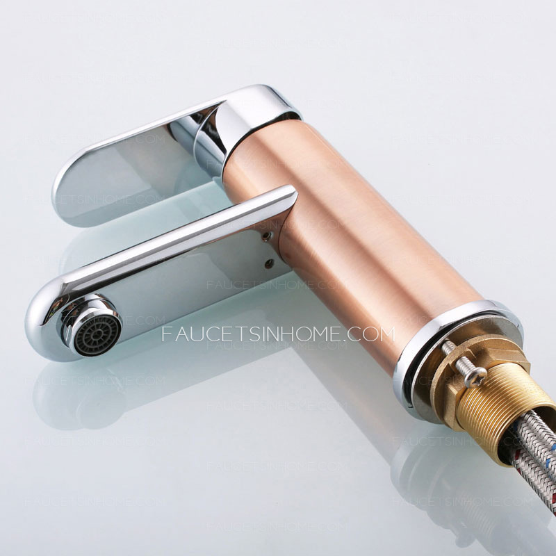 Advanced Brushed Brown Brass Bathroom Faucet Single Hole