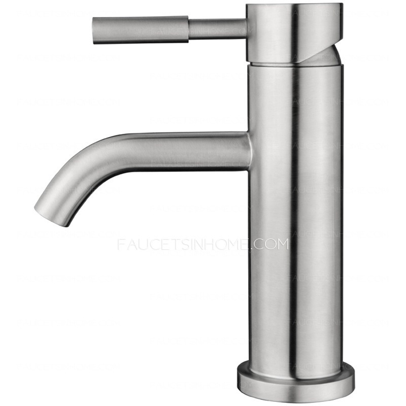 Chic Stainless Steel Rotatable Deck Mount Bathroom Sink Faucets