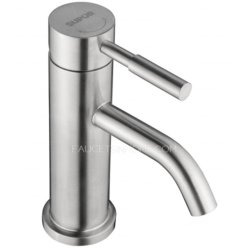 Chic Stainless Steel Rotatable Deck Mount Bathroom Sink Faucets