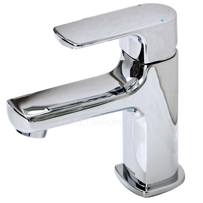 Designed Streamlined Brass Single Hole Bathroom Sink Faucets