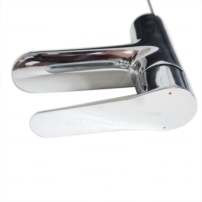 Simple Designed Brass Single Hole Bathroom Sink Faucet On Sale