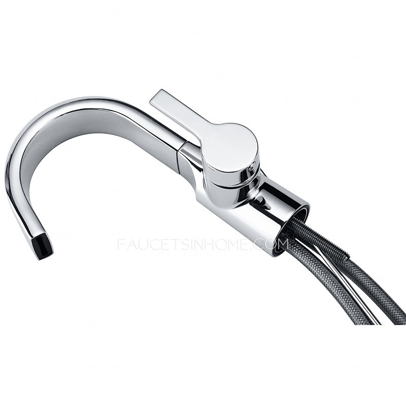 Designed High Arc Brass Chrome Waterfall Sink Faucet Bathroom