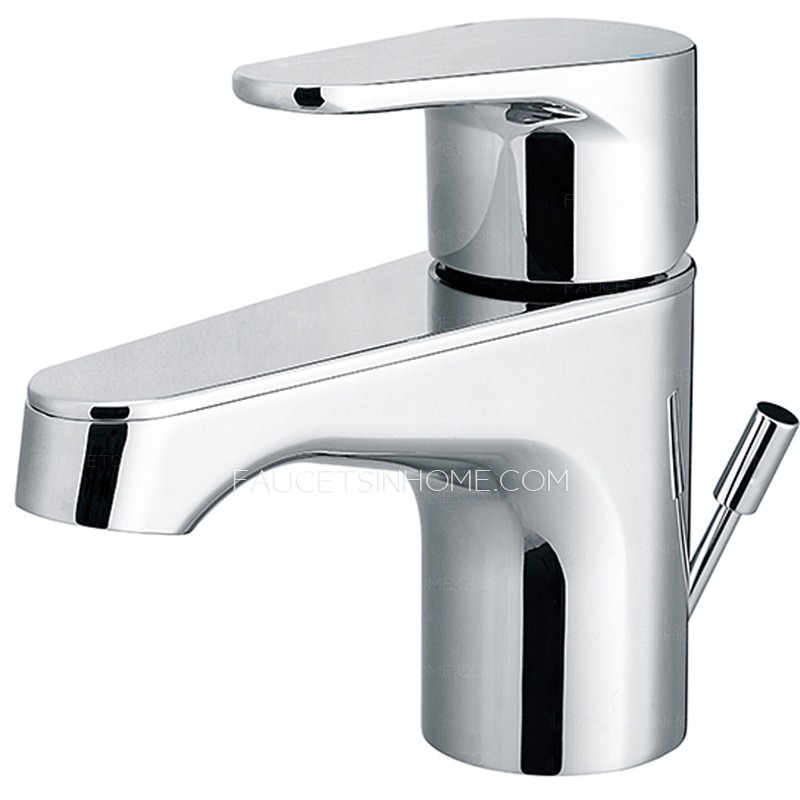 Best Brass Single Hole Sink Faucet Bathroom Pulling Overflow