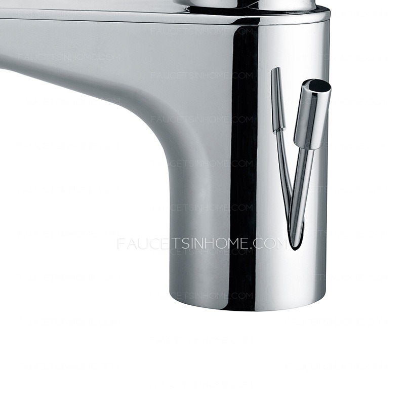 Best Brass Single Hole Sink Faucet Bathroom Pulling Overflow
