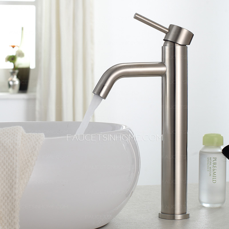 Environmental Stainless Steel Heightening Bathroom Vessel Faucets