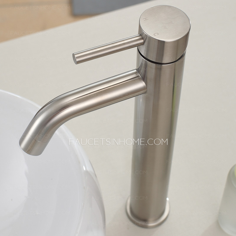 Environmental Stainless Steel Heightening Bathroom Vessel Faucets