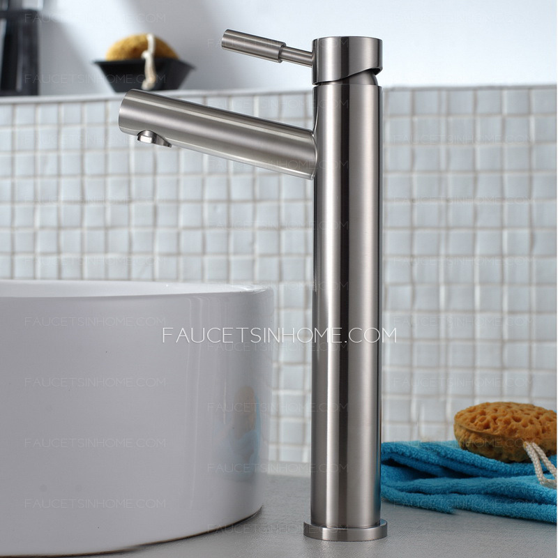 Expensive Heightening Stainless Steel Bathroom Vessel Sink Faucet