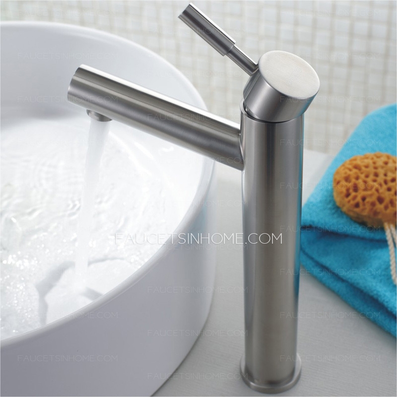 Expensive Heightening Stainless Steel Bathroom Vessel Sink Faucet