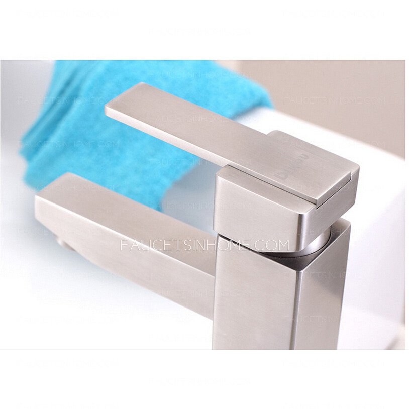 Designed Square Shaped Heightening Stainless Steel Bathroom Faucets