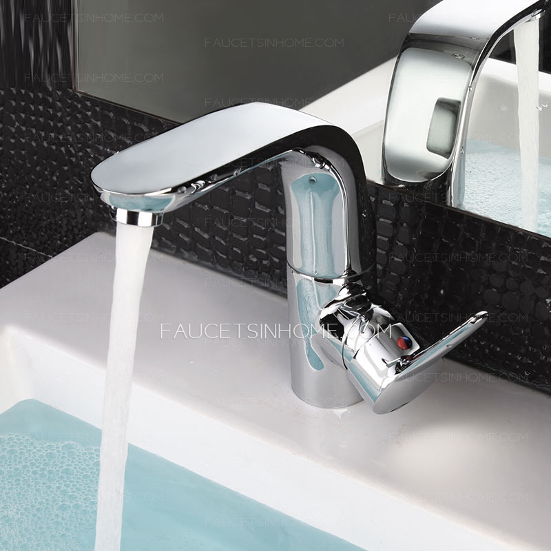 Refined Copper Rotatable Seven Shaped Sink Faucet Bathroom