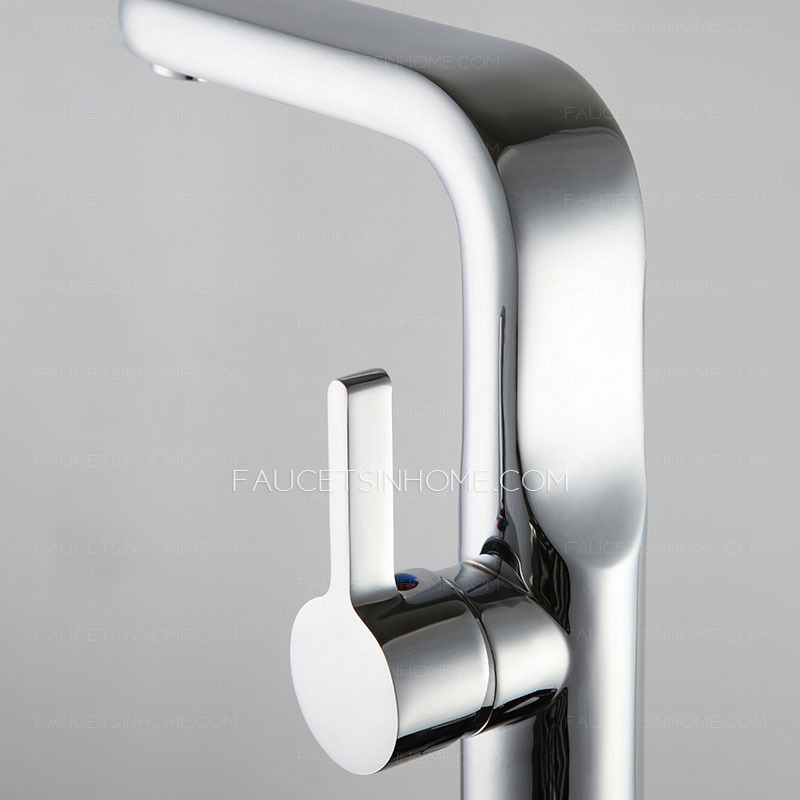 High End Copper Heightening Bathroom Vessel Mount Faucets