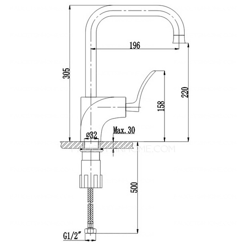 Clearance Copper Single Handle Kitchen Faucets Single Hole