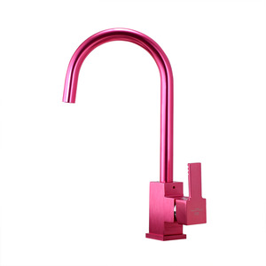 Fashionable Rose Red Painting Kitchen Faucet Single Hole