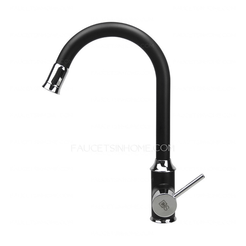 High End Black Painting Rotatable Kitchen LED Faucets