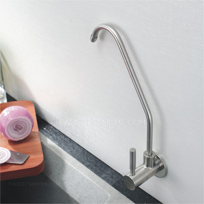 Cheap Stainless Steel Cold Water Wall Mount Kitchen Faucets