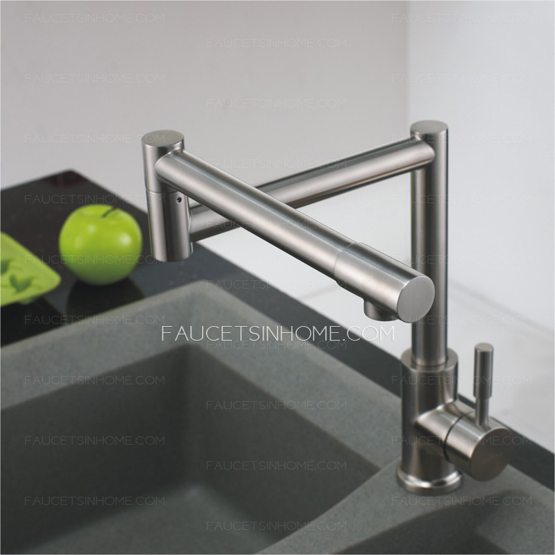 High End Stretch Stainless Steel Brushed Nickel Kitchen Faucets