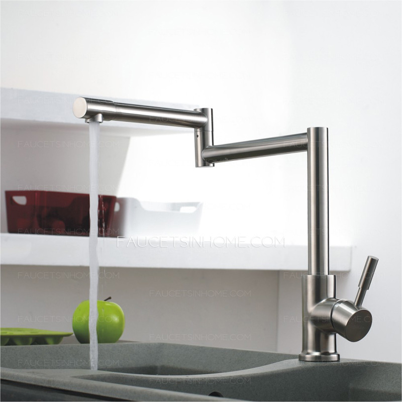 High End Stretch Stainless Steel Brushed Nickel Kitchen Faucets