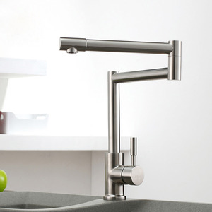 High End Stretch Stainless Steel Brushed Nickel Kitchen Faucets