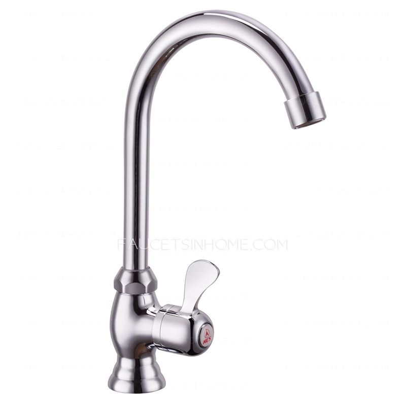 High Arc Designer Brass Cold Water Kitchen Faucets