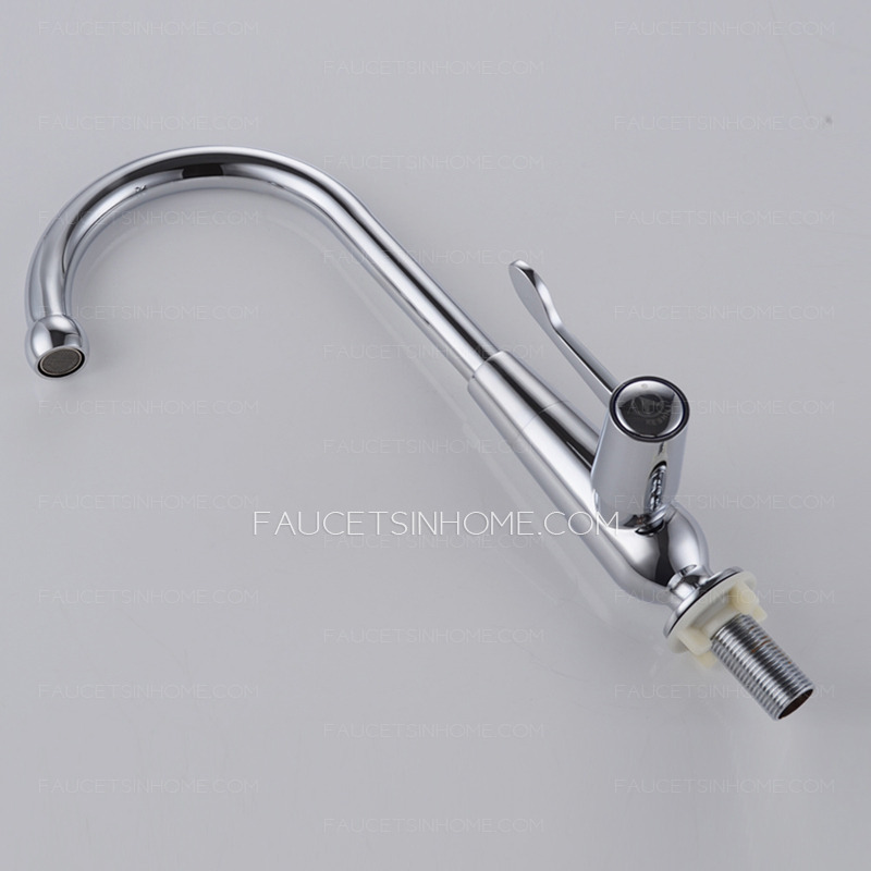 Discount Single Hole Brass Rotatable Kitchen Faucets Cold Water