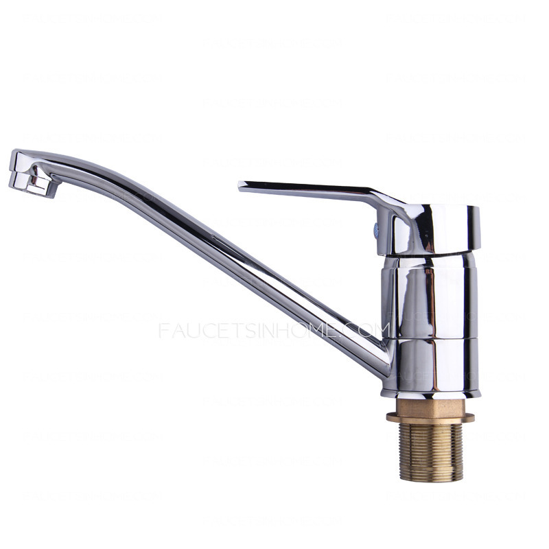 Cheap Brass Lengthen Spout Single Hole Kitchen Faucets