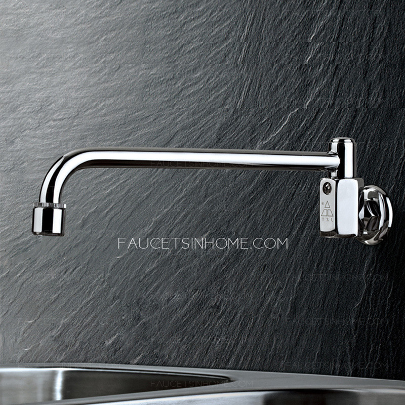 Professional Brass Wall Mount Cold Water Rotatable Kitchen Faucets