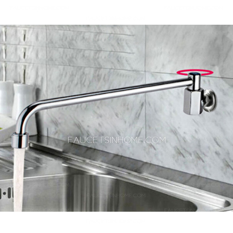 Professional Brass Wall Mount Cold Water Rotatable Kitchen Faucets