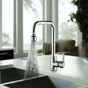 Designer Seven Shaped Rotatable Brass Kitchen Faucet Single Hole