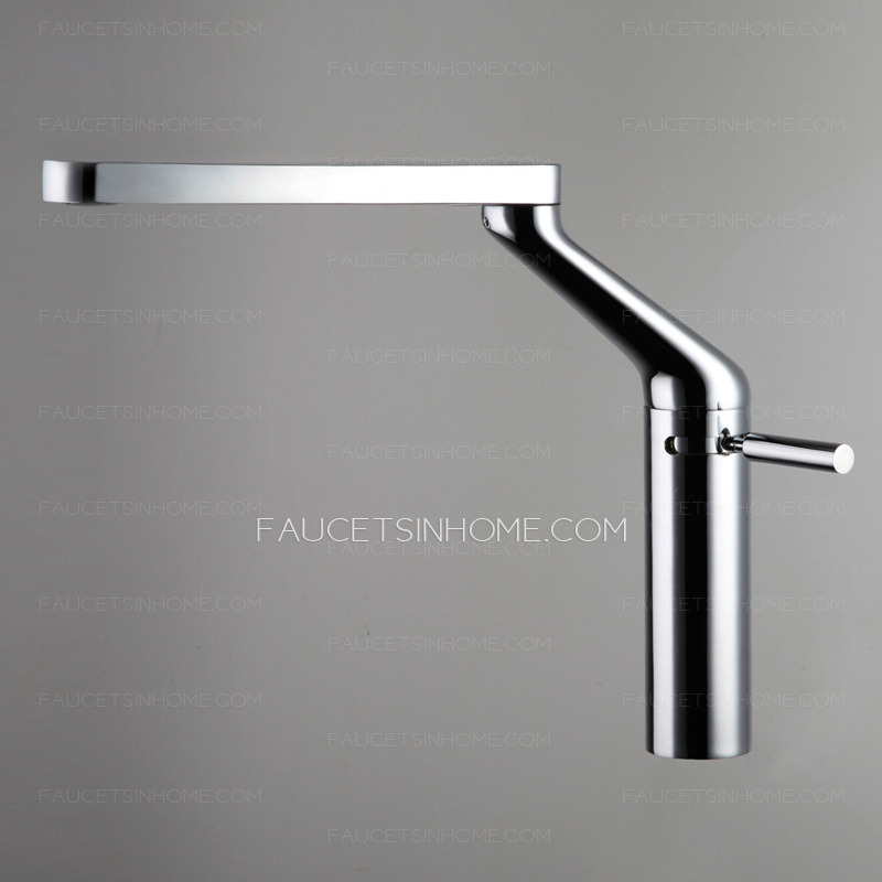 High End Brass Rotatable Chrome Kitchen Faucets Stangding