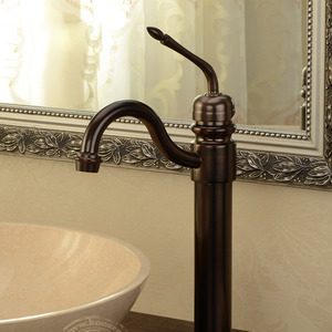 Antique Vessel Mount Oil Rubbed Bronze Bathroom Sink Faucet