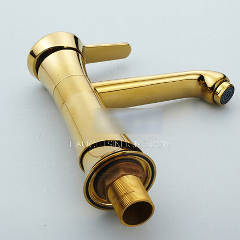 Discount Vintage Brass Single Hole Rotatable Sink Faucet Bathroom