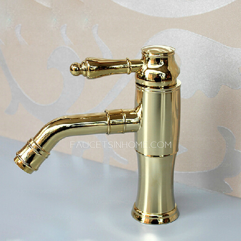Inexpensive Brass Single Hole Lengthen Spout Bathroom Faucet