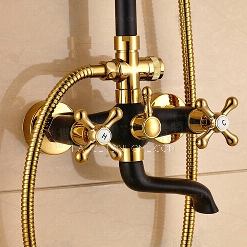 Hot Sale Brass Vintage Two Handle Shower Faucet Antique Bronze