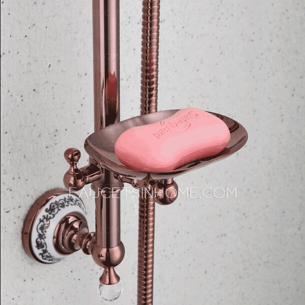 Antique Brass Rose Gold Shower Faucet System
