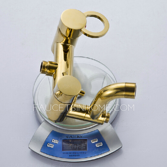 Vintage Polished Brass Shower Faucet System With Hand Shower