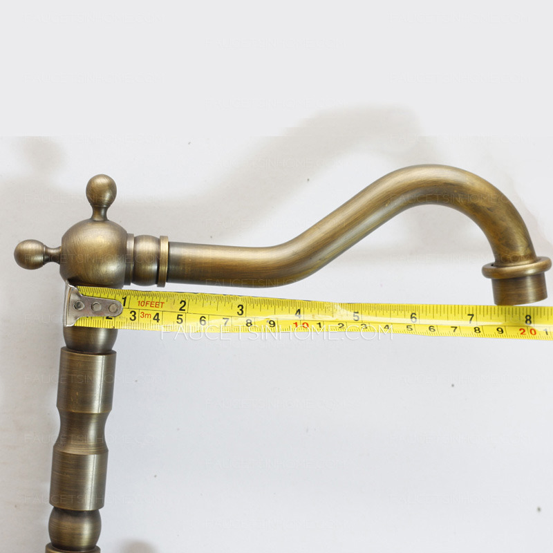 Antique Bronze Vintage Handle Bathroom Faucet Vessel Mount