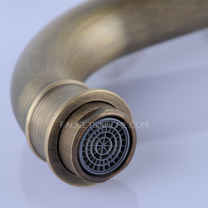 Unique Brass Antique Copper Brushed Bathroom Faucet Vessel Mount