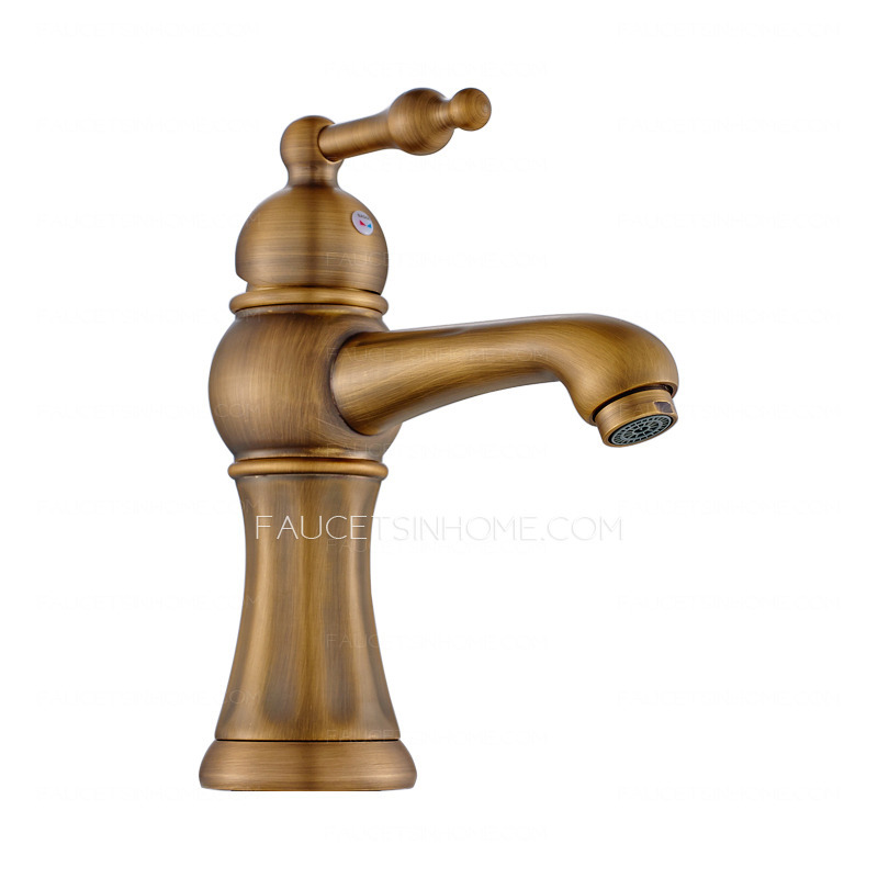 European Style Antique Copper/Brushed Single Hole Bathroom Faucet