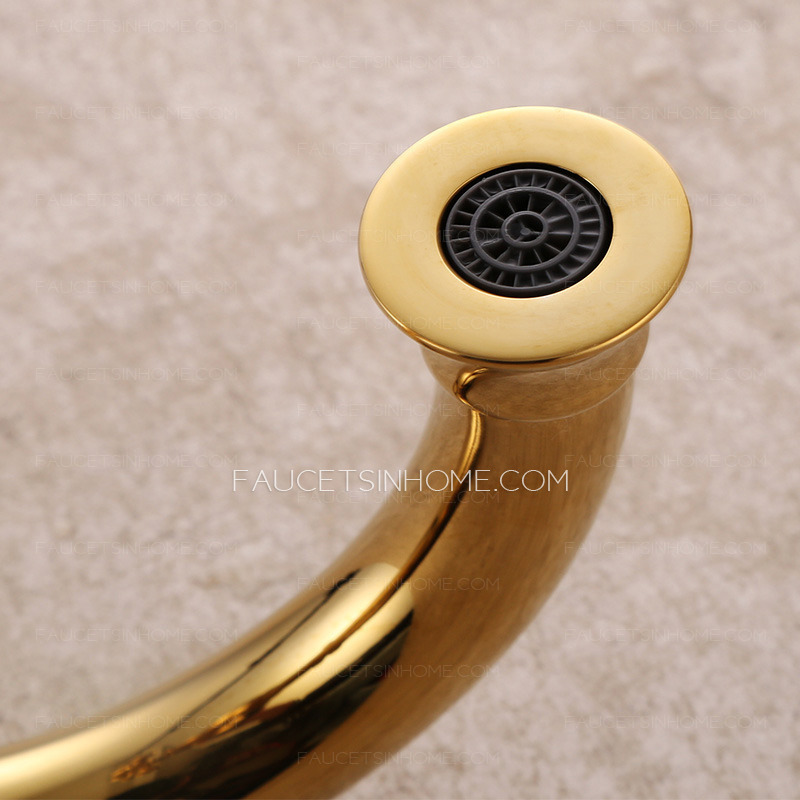 Luxury Polished Brass Vintage Two Handle Bathroom Faucets