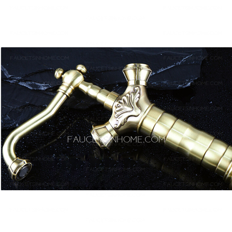 Best Luxury Antique Bronze Brass Bathroom Faucet Vessel Mount
