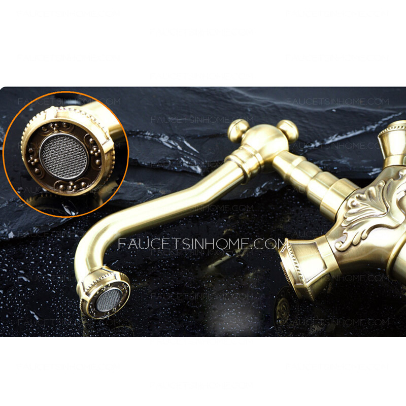 Best Luxury Antique Bronze Brass Bathroom Faucet Vessel Mount