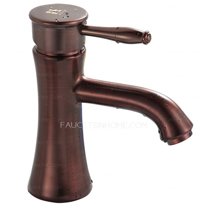 Chic Rose Gold Brushed Single Hole Bathroom Sink Faucet